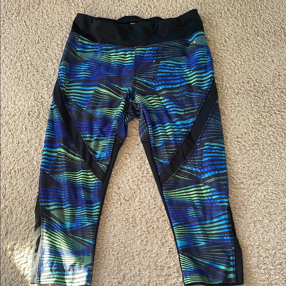 Danskin Now Blue and Green Athletic Leggings